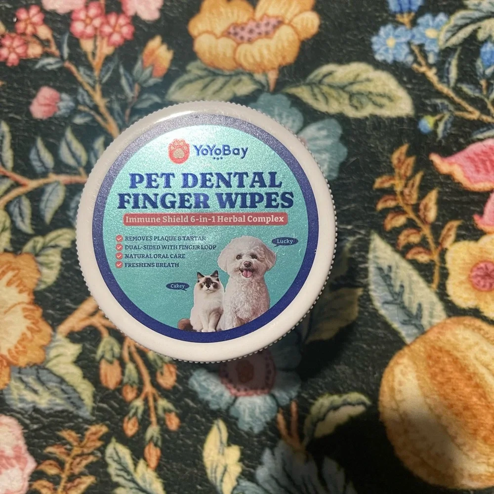 Pet Dental Finger Wipes - Blue